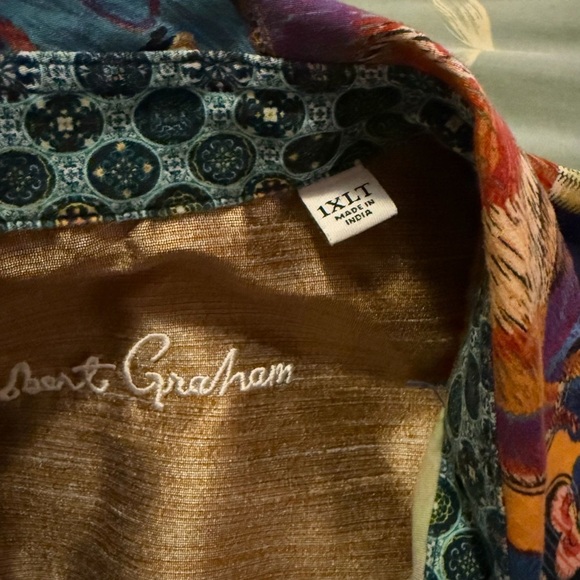 Robert Graham Cantle Skull Short Sleeve Sport Shirt Size 1XLT - Picture 6 of 8